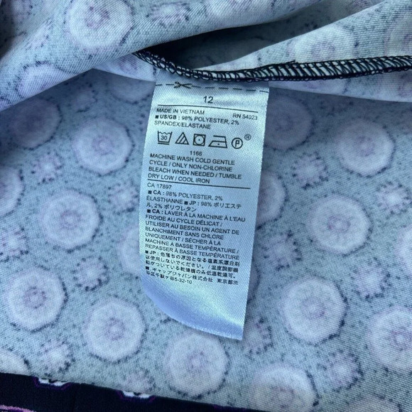 Banana Republic Factory Dress Womens Size 12 Purple Black Shift Dress Ladies - Picture 14 of 14